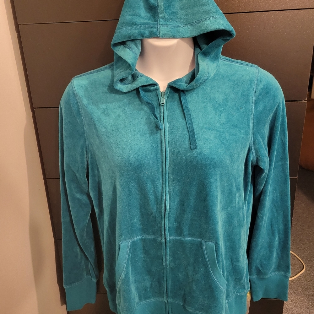 Tek Gear Teal Velour Zip Hoodie. S.XL